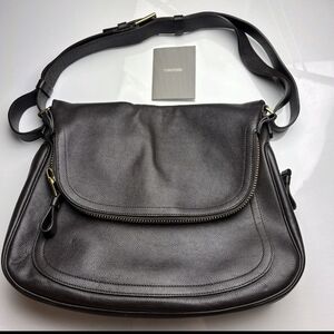 Tom Ford Brown Leather Shoulder Bag